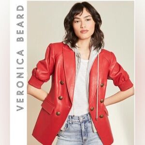 Veronica Beard Bold Red SS Blazer - 10